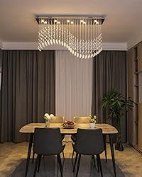 Siljoy Modern Crystal Chandelier, 12-Light Luxury