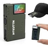 Hoxutym 500lm Small Flashlight EDC Clip-on Rechargeable Mini Pocket Light | Magnetic Work Light with 180&deg; Rotatable Clip &amp; RGB Emergency Mode for Camping, Hiking, Repairs, Walkies, Green