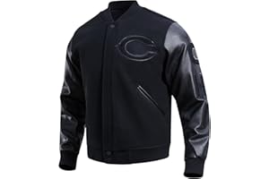 Pro Standard Mens NFL Classic Triple Black Varsity Jacket