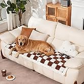AMZWISE Pet Couch Cover for Sofa Protector, Washable Couch Cover for Dogs, Plaid Reversible Soft Non Slip for Large Dogs(27.6