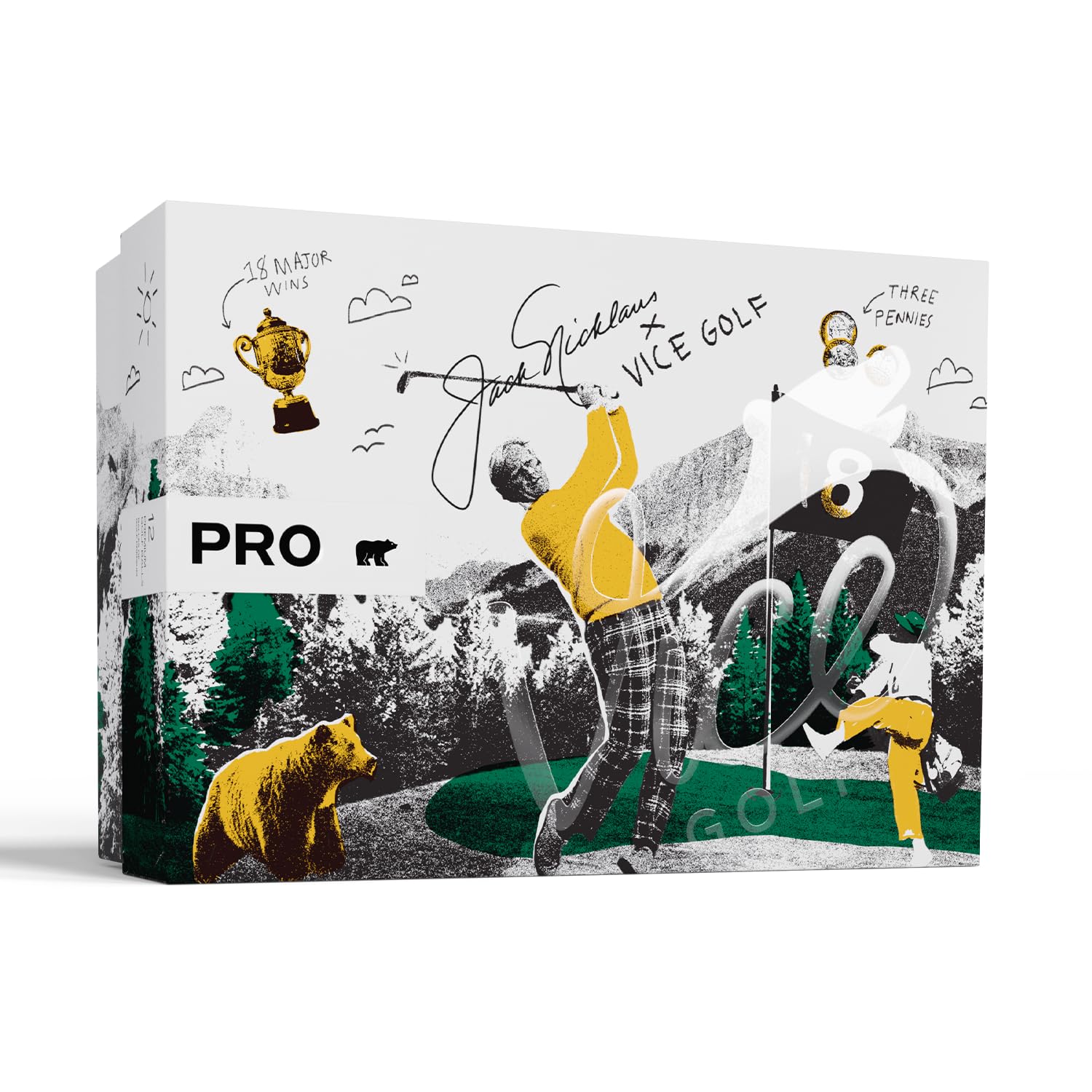 Vice Pro Bear Jack Nicklaus Limited Edition Golf Balls