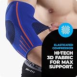 VITTO Elbow Support Compression Sleeve for Tennis Elbow Blue L view 5