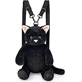 Cat Shaped Purse for Women Crossbody Bag Plush Black Funny Furry Fuzzy Shoulder Bag Cute Animal Purse(Black Cat)