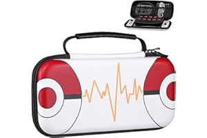 MoKo Carrying Case for Nintendo Switch OLED Model 2021/Nintendo Switch, Hard Shell Portable Travel Carry Case w/10 Game Card 