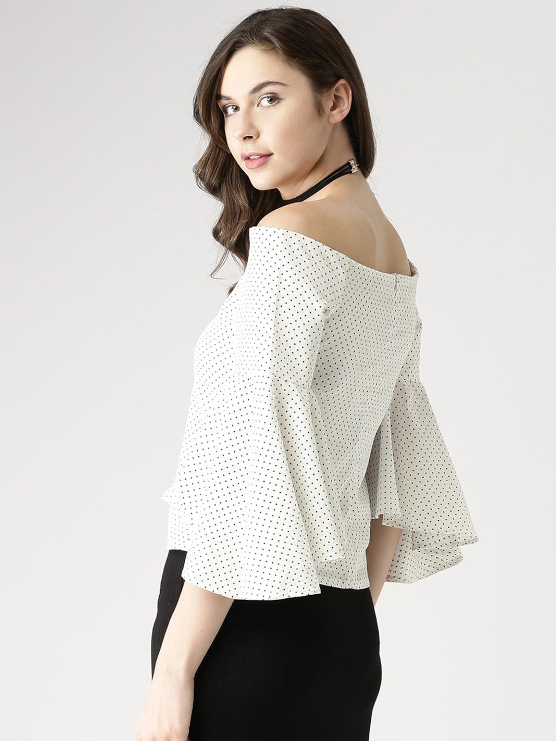 marie claire women's top (mc10301--s, white, small)