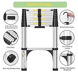 DEZEX Telescoping Ladders 8.5 FT Aluminum Ladder