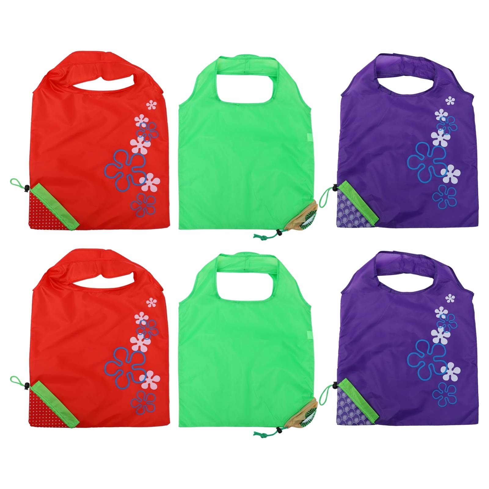 Cabilock 6pcs Folding Shopping Bag Storage Pouches Fruit Shape Home Storage Bag for Shopping and Organizing Fruits Random Style