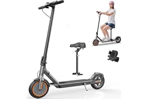 SIGRAVY Electric Scooter, Folding E Scooter for Adults with Seat, 350W Motor, 8.5" Tire, 19MPH, 21Mile Long Range Lightweight Teens Commuting Sit Down Escooter with App, Bluetooth, Dual Brake (Seat Optional)