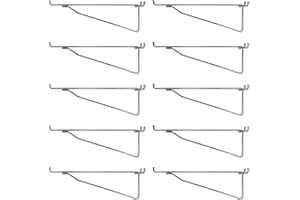 ProCraft Brand (10 Pack Metal 10" Mega Shelf Bracket Garage Hanger fits 1/8" to 1/4" Pegboard