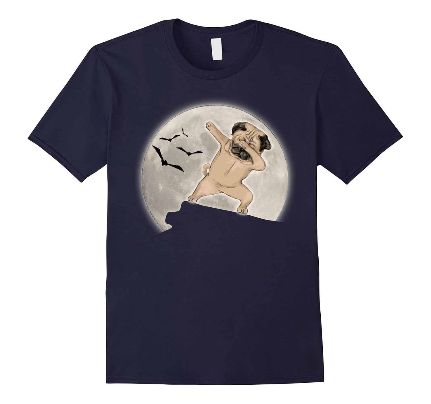 Funny Pug Dabbing Shirt Dog Halloween Costume T Shirt-ANZ