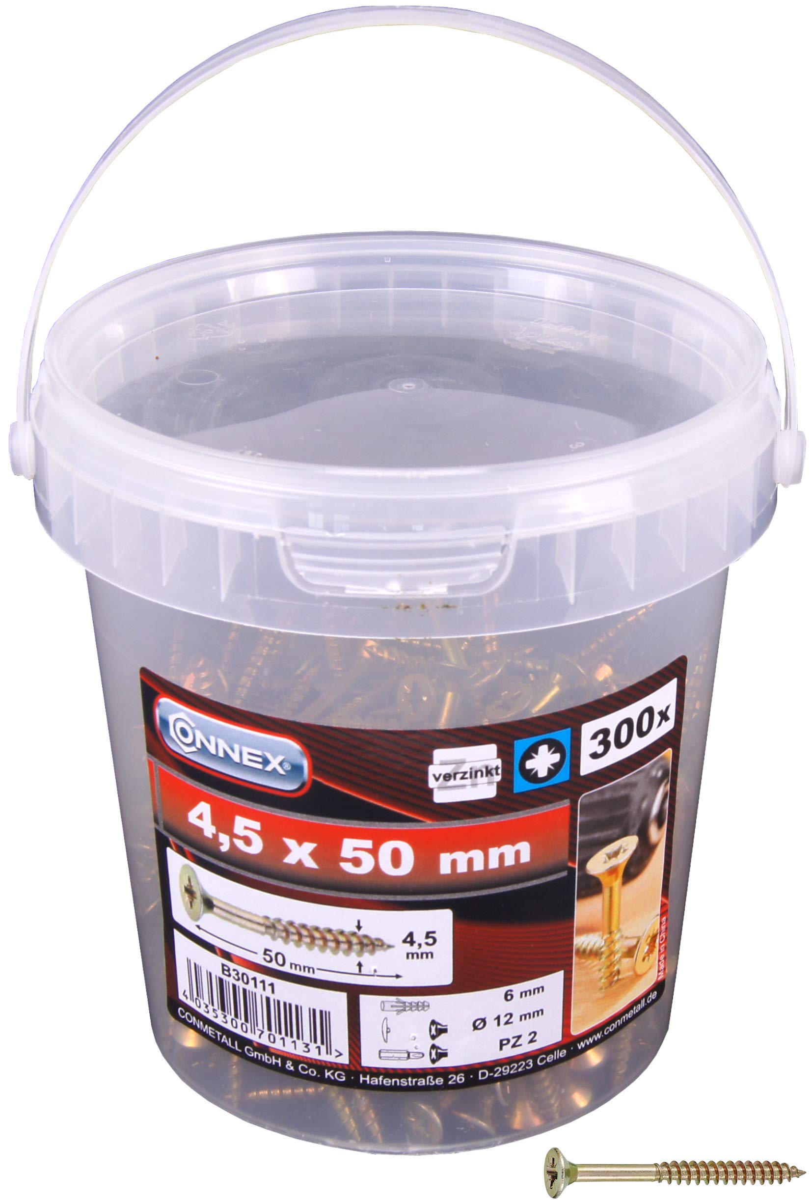 CONNEX B30111 PZ 4.5 x 50.3mm Uni-Screws Bucket