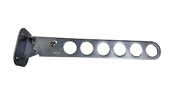 Ebco Products Aurora Mildsteel Wall Mounting Foldable Hanger Holder with 6 Holding Space (11-inch, Silver)