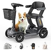 Paiseec S3 Mobility Scooters for Seniors, 25 Miles All Terrain Mobility Scooter, Electric Mobility Scooters for Adults, Folding Mobile Scooter, 300 lbs Capacity, Auto Speed Control