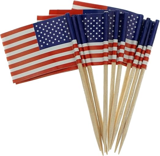 Amazon Com Bilipala American Flag Cupcake Toppers Picks For Party