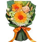 Tavkite Preserved Sunflower Bouquet, Forever Flowers for Delivery, Long-Lasting Rose Bouquets with Gifts Box for Women Wife Mom on Anniversary Birthday Wedding, Graduation Flowers, Green