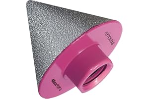 GYTYCATAH Diamond Countersink Drill Bits, Diamond Beveling Chamfer Bits for Existing Holes Enlarging Shaping Trimming in Tile Marble Glass Granite Ceramic 1-7/8" (48mm) Dia x 5/8"-11 Threads (Pink)