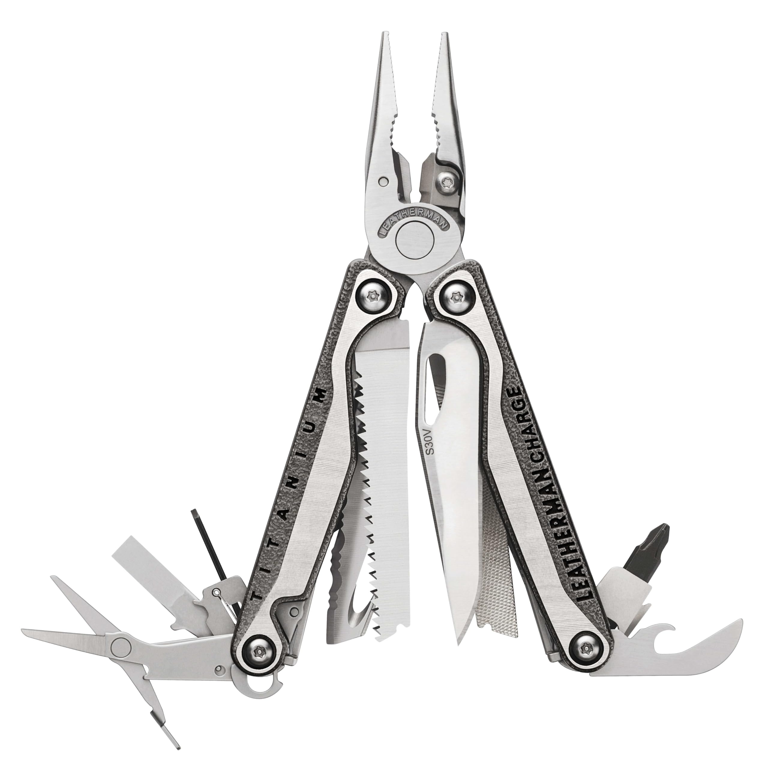 Leatherman Charge+ Multi-Tool - 19 Tools for Camping & Fishing, Silver Stainless Steel with Nylon Sheath