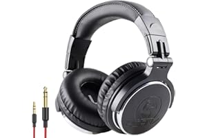 2CANZ Over-Ear Professional Wired DJ Headphones - 50mm Neodymium Drivers, Closed Back, Plush Comfrasoft Ear Cushions, 8-Way A