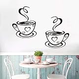 IDISON Coffee Time Kitchen Wall Decals CUNYA Art Stickers Cups Murals Vinyl view 2