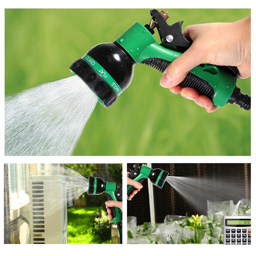Elvoes Garden Hose Nozzle, Heavy Duty 8 Pattern Adjustable Watering Nozzle, High Pressure Hand Sprayer for Watering Plants, Car Wash, Pets Showering
