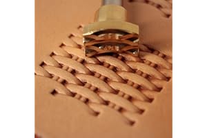DandS ltd Leather Stamp Tool, Basket Weave, Professional Steel Craft Tool for Leatherworking, Embossing, Carving & Stamping Leather Projects, Belts Wallets & DIY Projects Compatible with Mallet #355