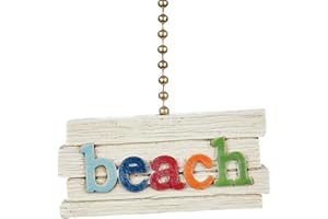 CLEMENTINE DESIGNS Clementine Design Colorful Beach Sign Ceiling Fan Pull