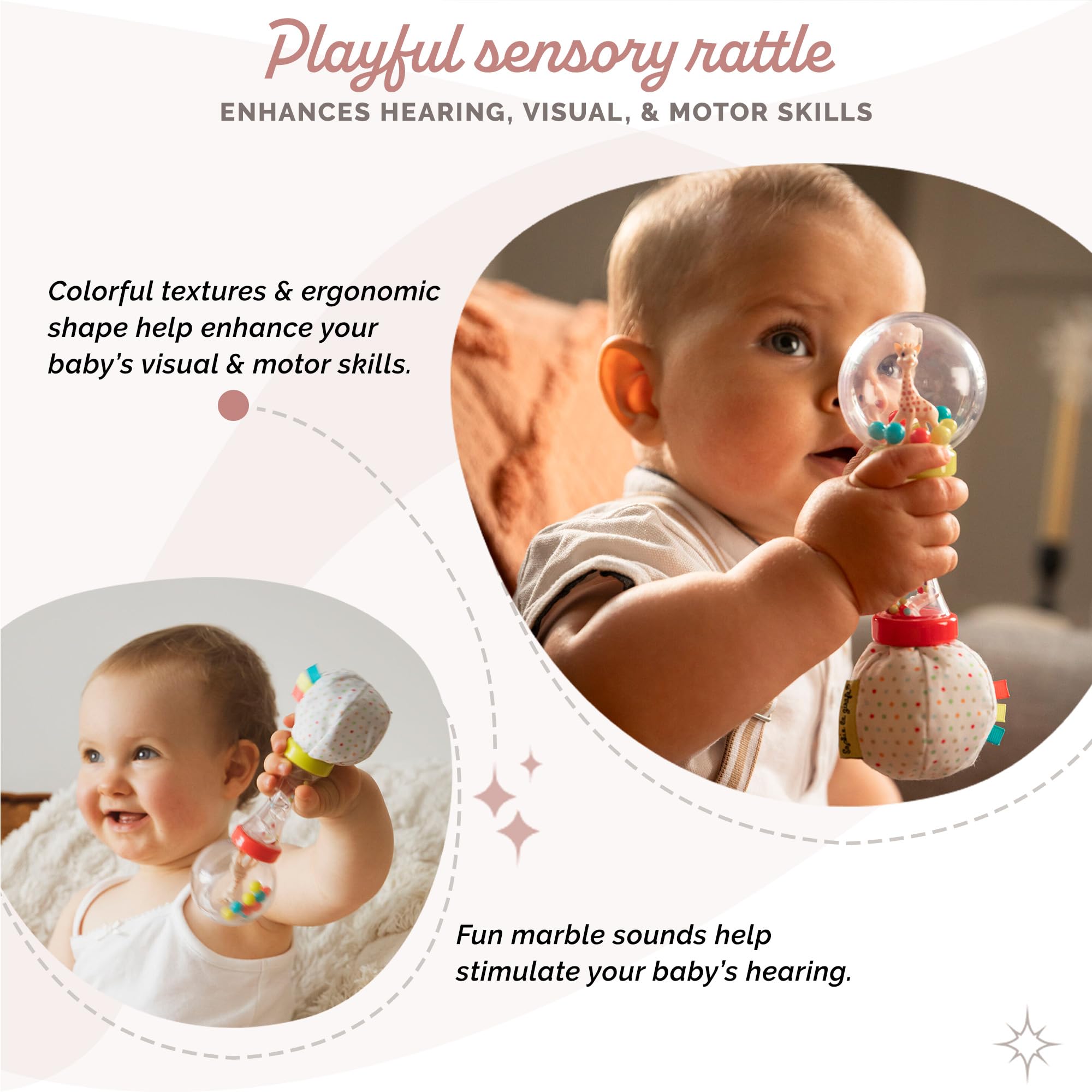 Sophie la girafe | Ready to Give Birth Box | Includes Sophie la girafe & Soft Maracas Rattle | Comfort & Soothe | Awaken All 5 Senses