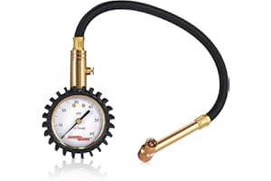 Accu-Gage RRA60X Professional Tire Pressure Gauge with Protective Rubber Guard (60 PSI)