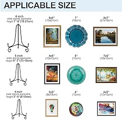 Vivinin 6 Pack Metal Plate and Picture Frame Stands