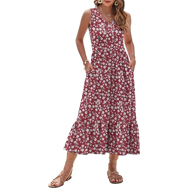 Vestidos De Mujer Sin Mangas, Cuello En V, Vestido Casual, Cintura