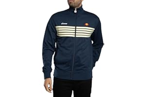 Ellesse Men's Vicenza Track Jacket, Navy/Light Yellow, M