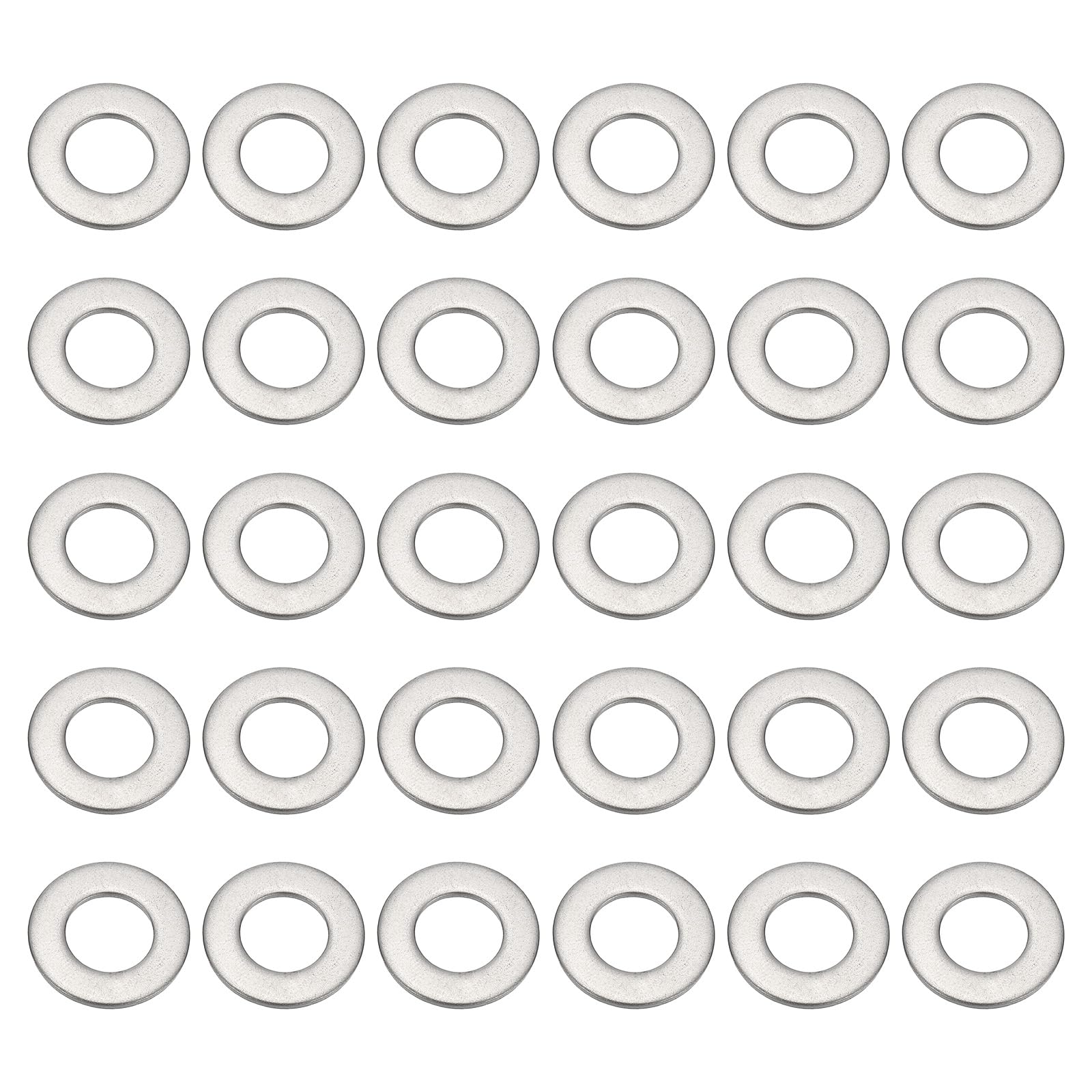 PATIKIL 304 Stainless Steel Flat Washer, 30 Pack 2/5" ID x 4/5" OD x 0.06" Thickness Metal Fender Washers Small Washers for Screws Bolts Assortment