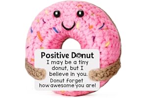 BuiltFit Christmas Stocking Stuffers for Women - Funny Gag Emotional Motivational Support Inspirational Crochet Donut for Men Friend Coworker Student Family Birthday Xmas Presents