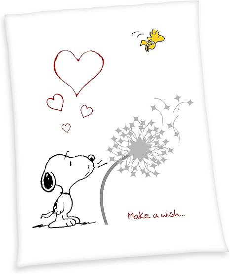 Klaus Herding Gmbh Xxl Peanuts Flannel Fleece Blanket Snoopy Cuddly Blanket 150 X 200 Cm Bedspread Throw Amazon De Kuche Haushalt