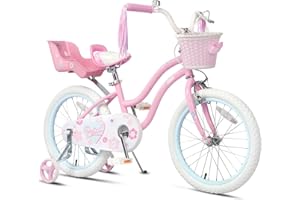 Glerc Petal Girls Bike, 12-18 Inch Kids Bike for Ages 2-9 Years Old Children, Princess Style Kids Bicycle with Training Wheel