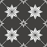 FloorPops Rigel Peel & Stick Floor Tiles, Black