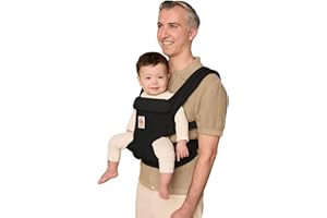 Ergobaby Omni Classic Baby Carrier Newborn to Toddler - Breathable Baby Carriers for Summer - All-Position Carrier with Lumbar Support (7-45 Pounds), Cotton, Pure Black
