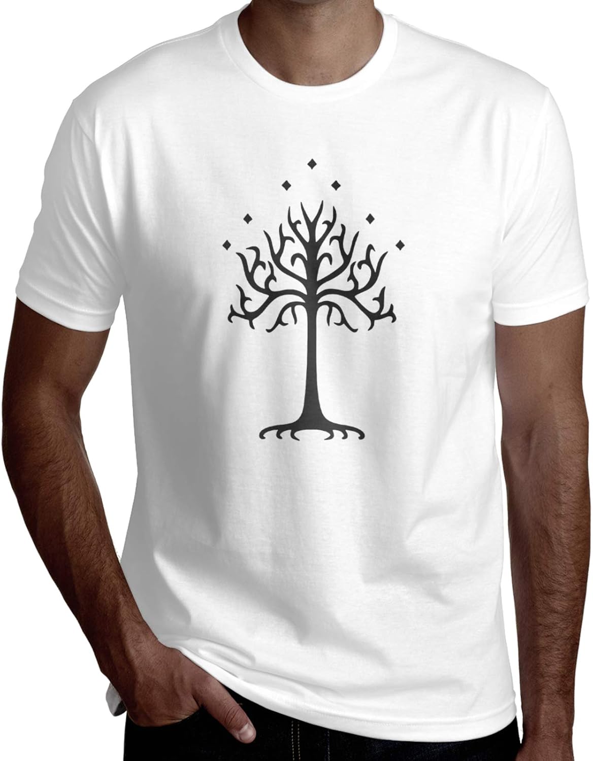 White Tree of Gondor Man T Shirt Classic Undershirts at Amazon Menâs Clothing store