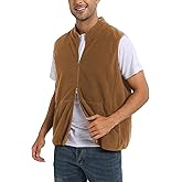 Argstar Polar Fleece Vest Men, Warm & Lightweight Casual Outdoor Full-Zip Vest with Pockets (S-2XL)