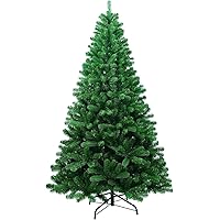 YOLOK 6ft Artificial Christmas Tree with 1150 Branch Tips and Foldable Metal Stand, Premium PVC Fir Artificial Holiday Christ