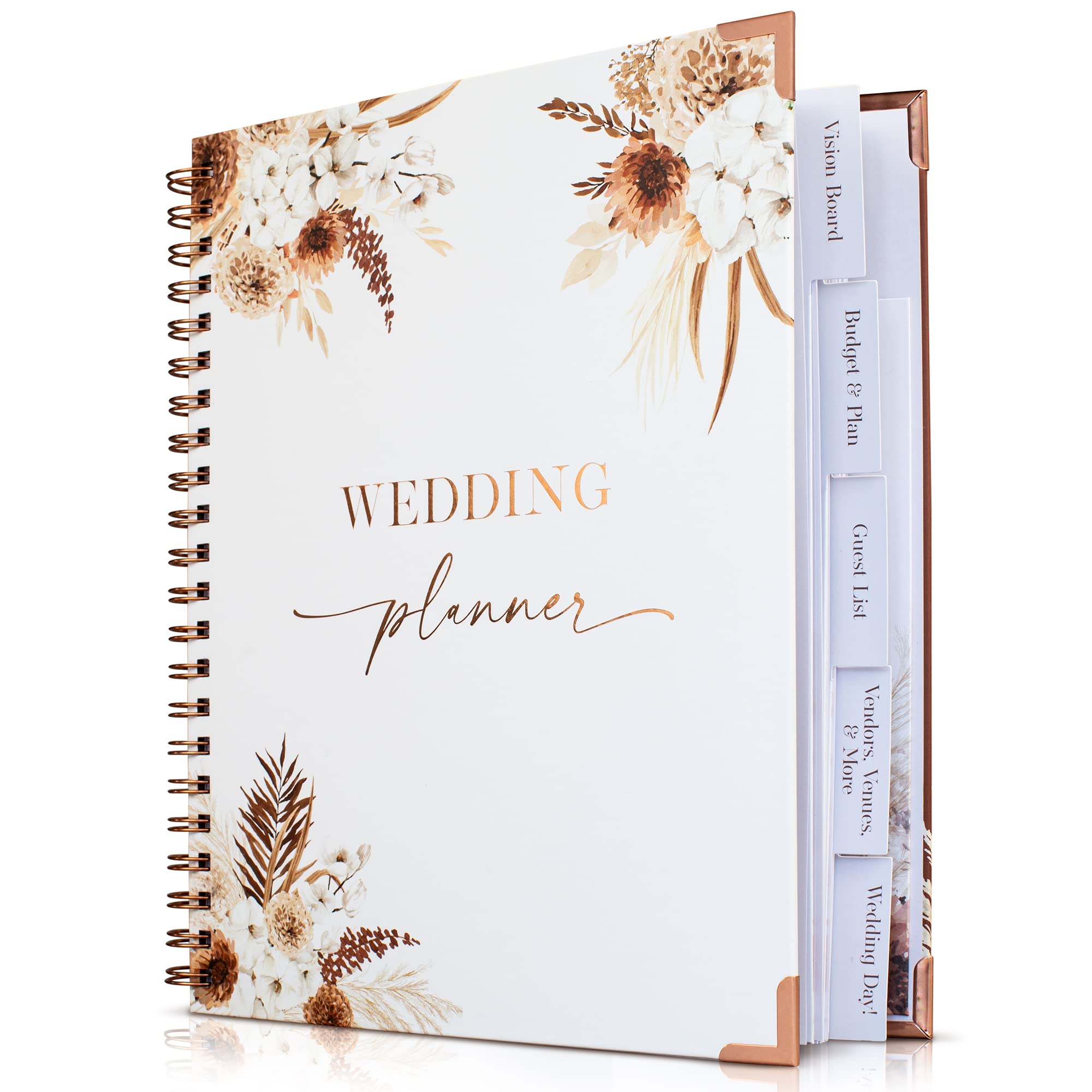 Photo 1 of Beautiful Boho Wedding Planner Book and Organizer - Enhance Excitement and Makes Your Countdown Planning Easy - Unique Engagement Gift for Newly Engaged Couples, Future Brides and Grooms,9 X 11 inches