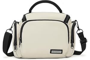 G-raphy Camera Bag DSLR Bag Crossbody Camera Case with Removable Strap Photography Bag for Camera Accessories Women and Men (Beige)
