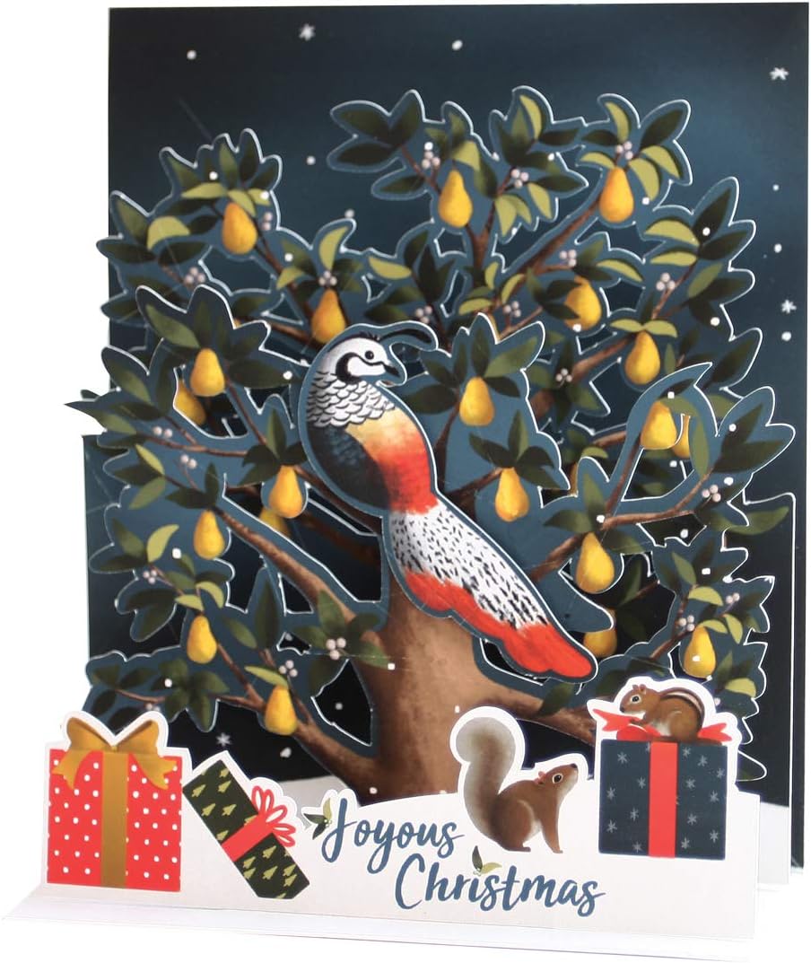 Up With Paper Pop-Up Sight 'N Sound Greeting Card - Partridge In A Pear Tree