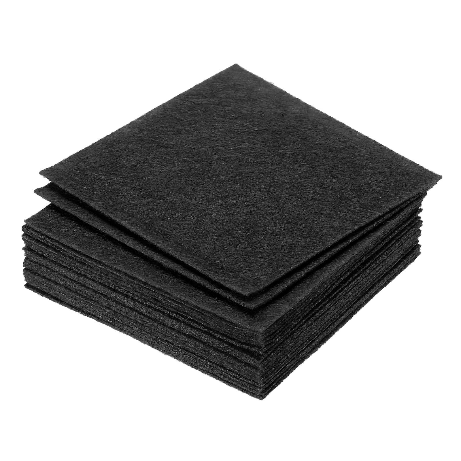 PATIKIL Soft Felt Sheets Fabric Craft Sheets Black 4 Inch x 4 Inch for DIY, Hobby, Decoration Pack of 21
