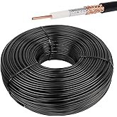 XRDS-RF RG8X RF Coaxial Cable Flexible Low Loss RG8X Coax Cable 100 Feet