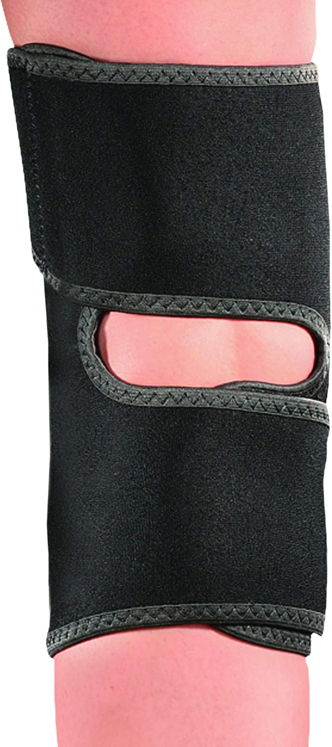 Mueller Self-Adjusting Knee Stabilizer, Black, One Size Fits Most|Measure three inches above knee, fits 14” - 20”: Health & Personal Care