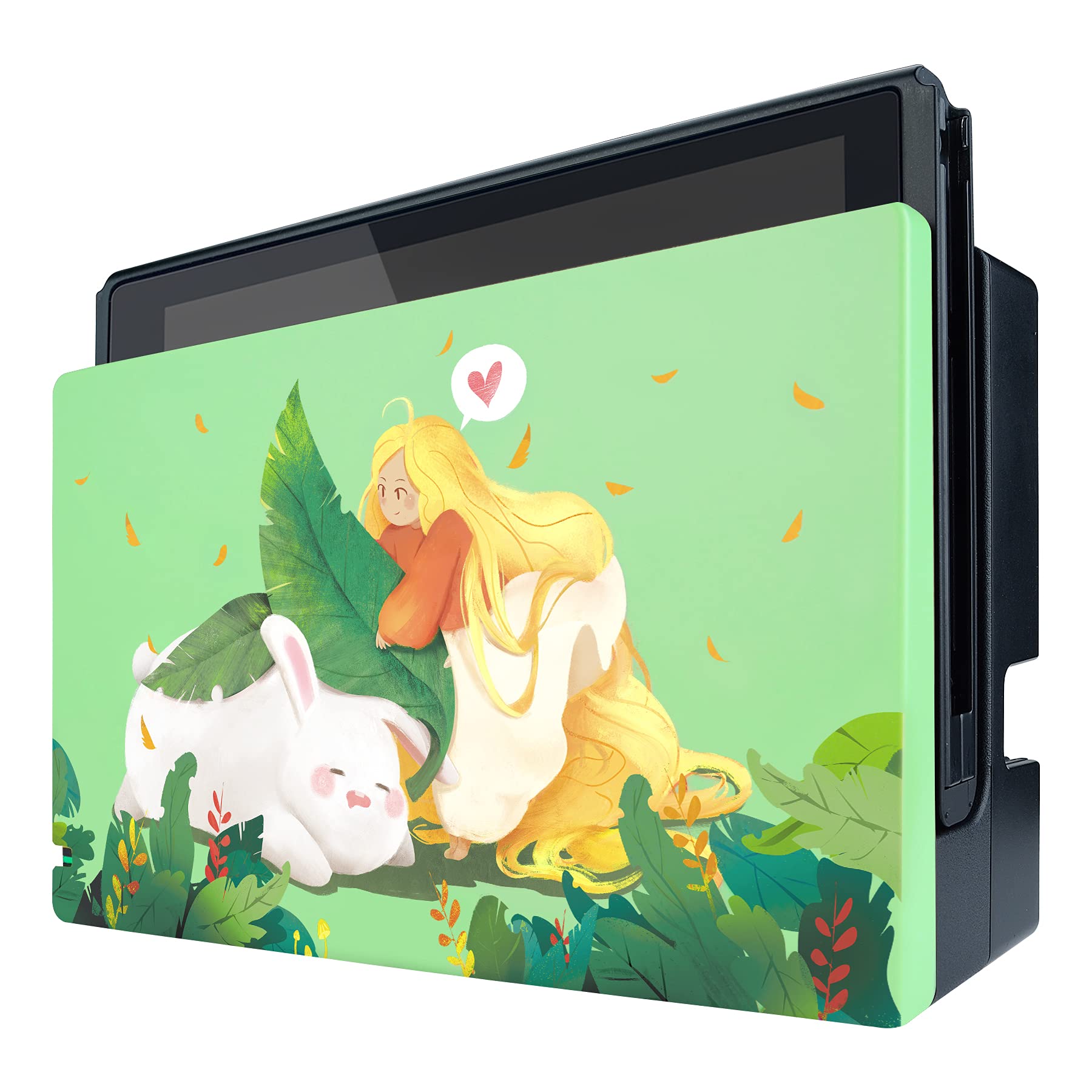 PlayVital Case for Nintendo Switch Dock Charging Station, Case Protective Cover, Dustproof, Scratch-Resistant Case, Accessory for Nintendo Switch Dock (Dock Not Included) Bunny & Girls