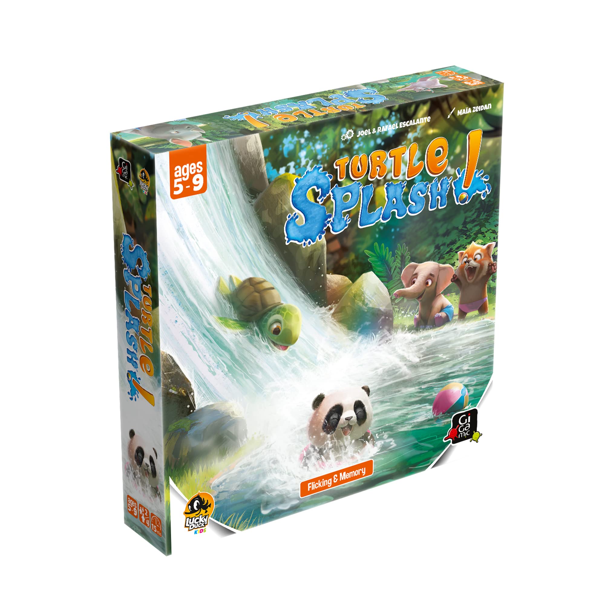Lucky Duck Games Turtle Splash Board Game - Fun and Educational Family Board Game for Kids! Ages 5+, 2-4 Players, 15-20 Minute Playtime, Made