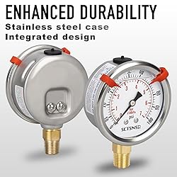 SCTSNSR 0 to 100 Psi Pressure Gauge, Glycerin