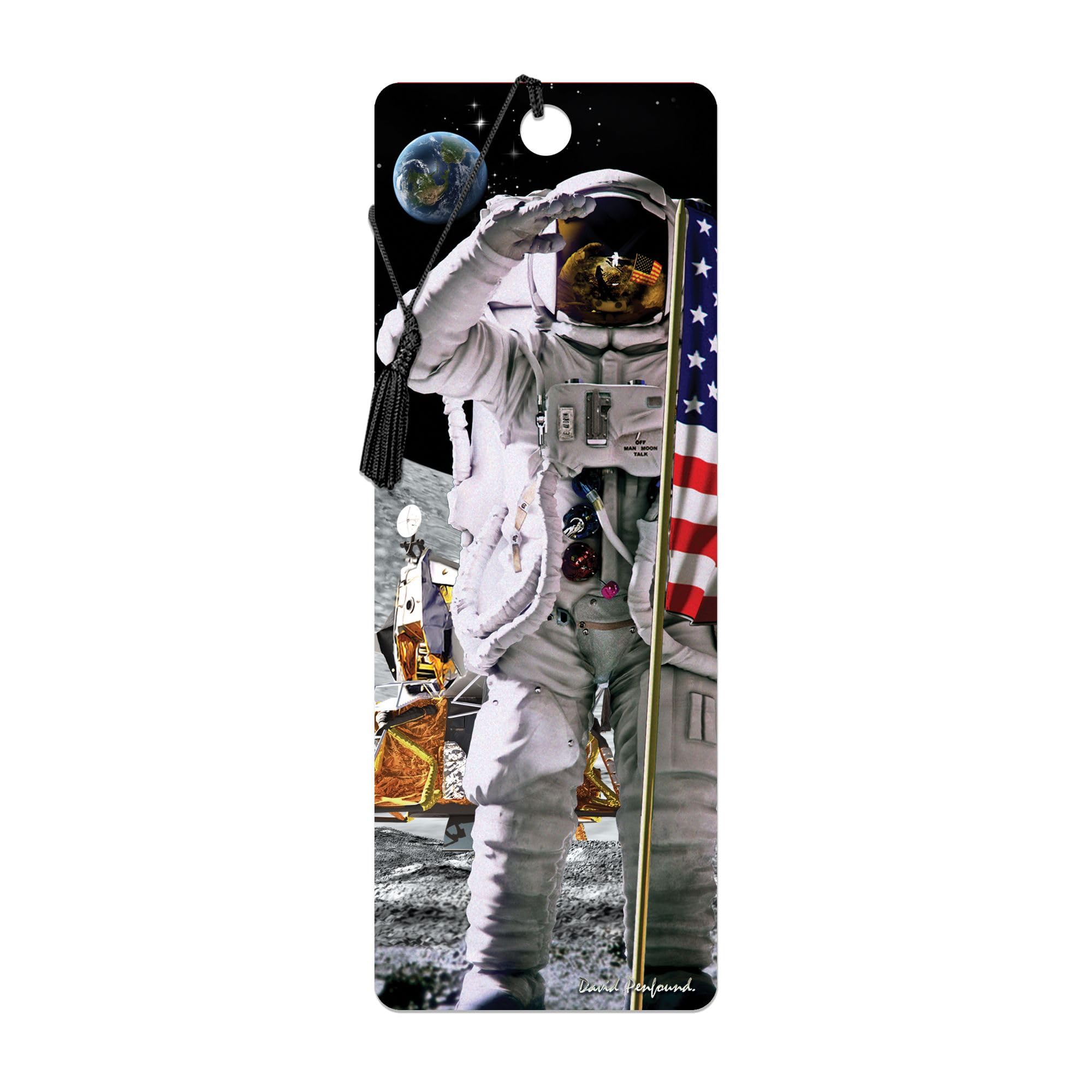 3D LiveLife Bookmark - Moon Landing from Deluxebase. A Space Bookmark with lenticular 3D Artwork Licensed from Renowned Artist David Penfound